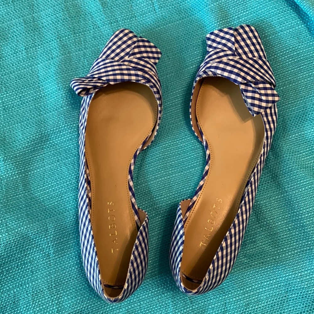 Talbots Fabric Flats size 9 Never Worn